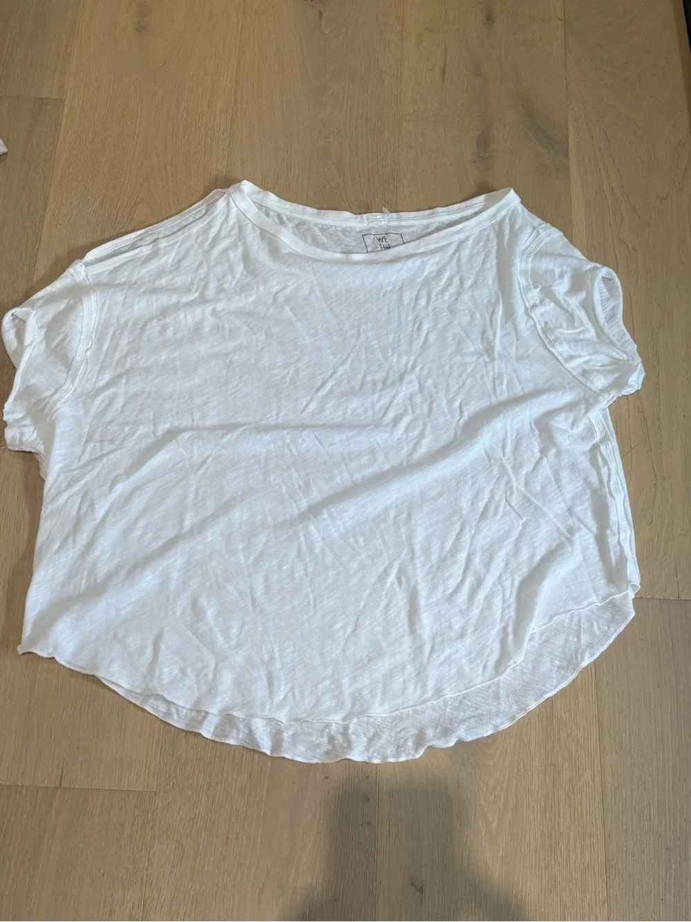 Free People x We the Free Care FP White U Fancy Tee Off Shoulder White T-shirt - Picture 5 of 10